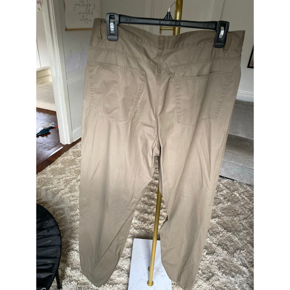 Armani Exchange Slim Fit Pants Khaki Coated A/X 33 Long Nylon-Cotton Blend Urban - Picture 3 of 7
